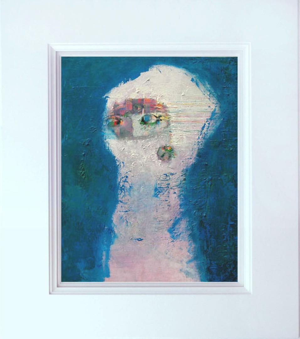 油絵 菅家令子 絵 絵画 インテリア 額付(黒) F6-080215 人物 女性