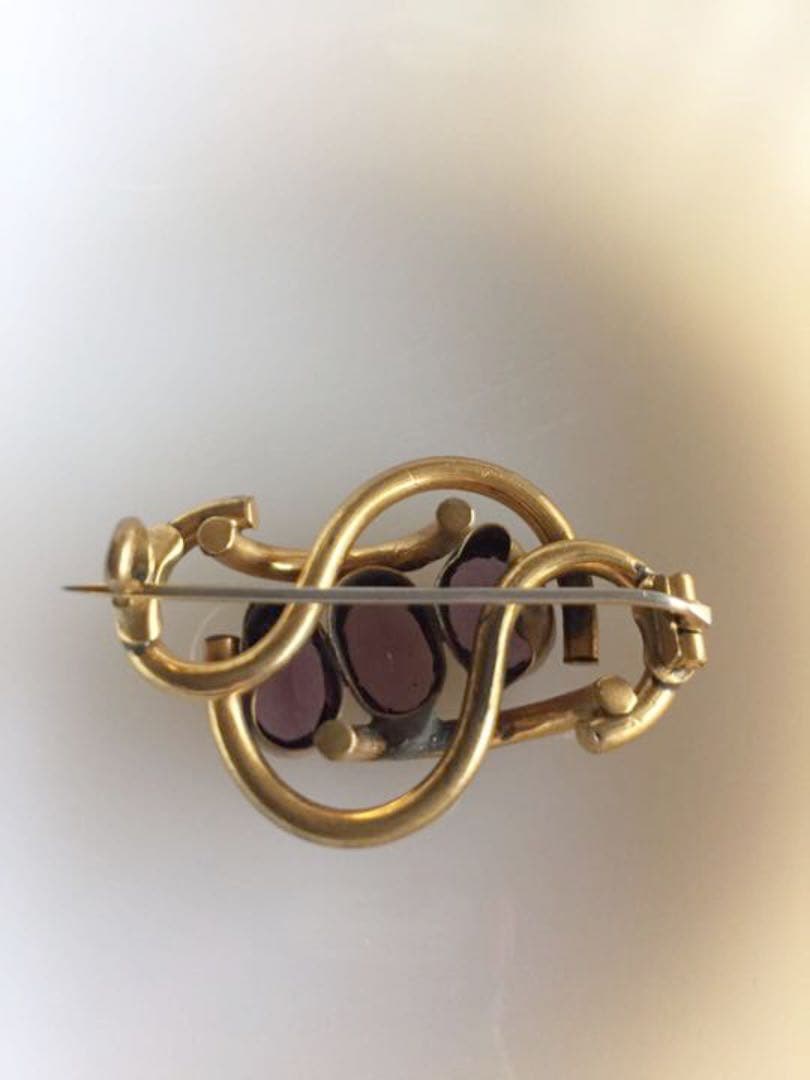 アンティーク ヴィクトリアン ゴールド　アメシスト ブローチ