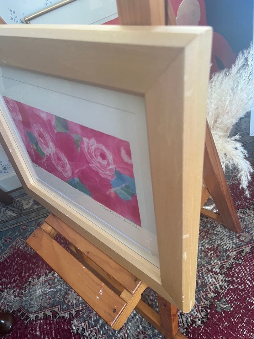 額入り版画　 限定ジクレー　ジニーキム　バラの花 現行品　サイン.ED.証明書有