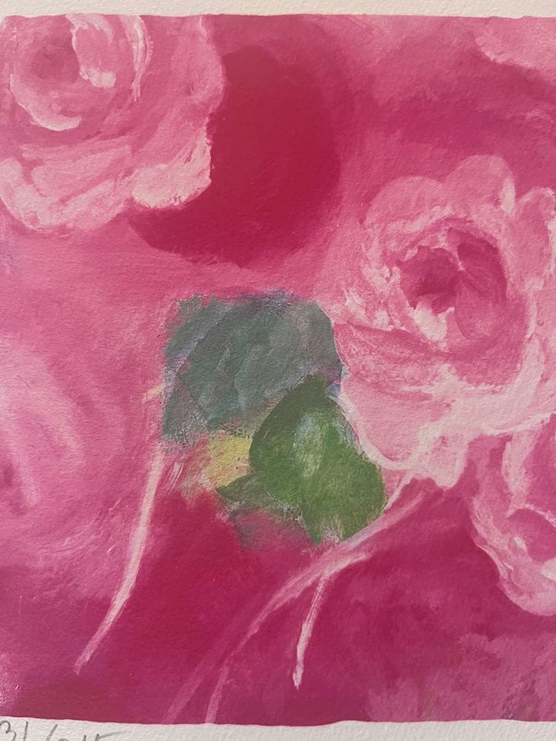 額入り版画　 限定ジクレー　ジニーキム　バラの花 現行品　サイン.ED.証明書有