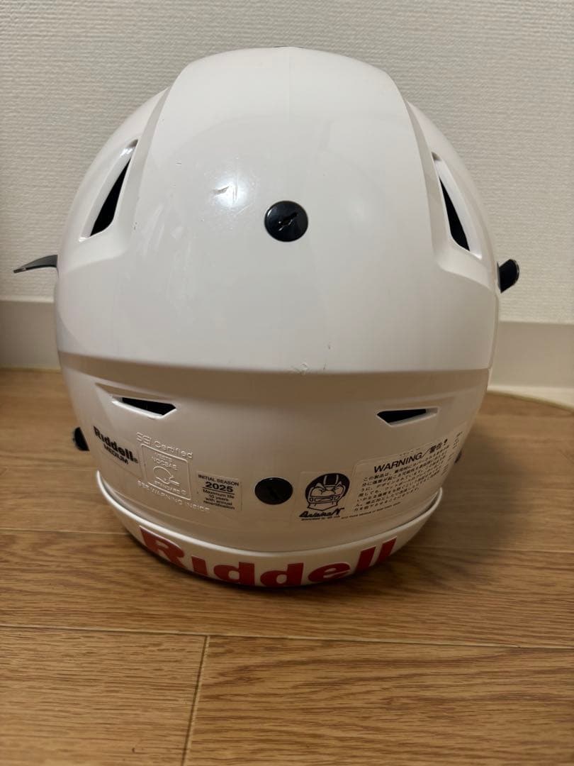 Riddell ホワイト ヘルメット フルフェイスマスク付き