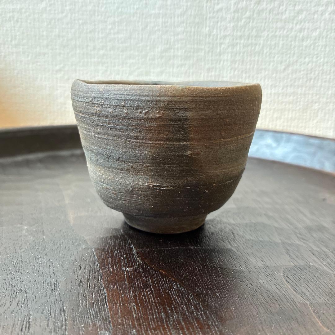 大江一人 青備前 ぐいのみ