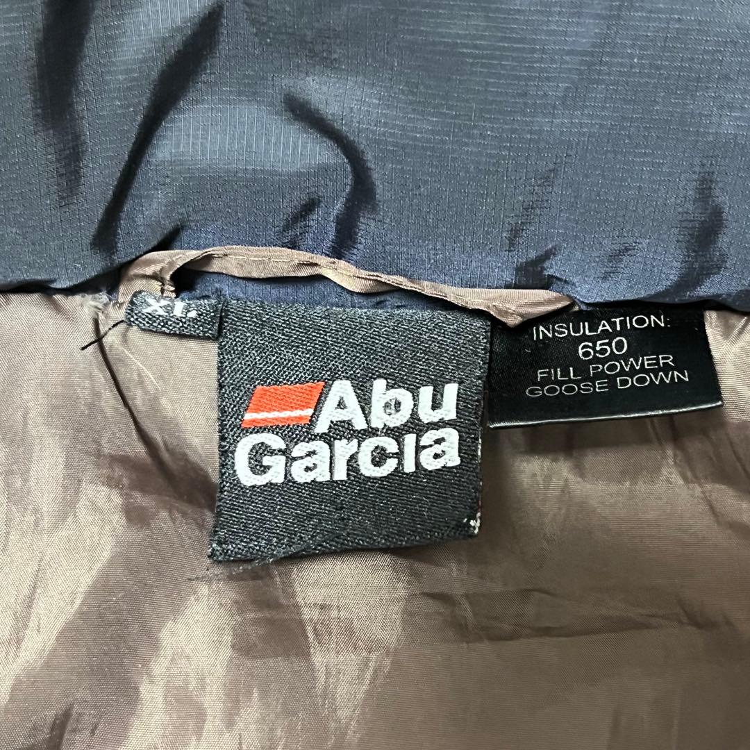 アブガルシア　ダウンジャケット　650グースダウン　XL ネイビー　刺繍ロゴ