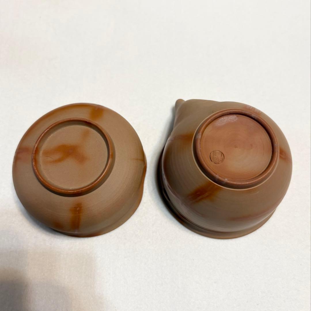 備前焼 木村陶峰 茶器揃 陶芸 煎茶器 宝瓶 湯冷まし 煎茶碗 木箱 共箱
