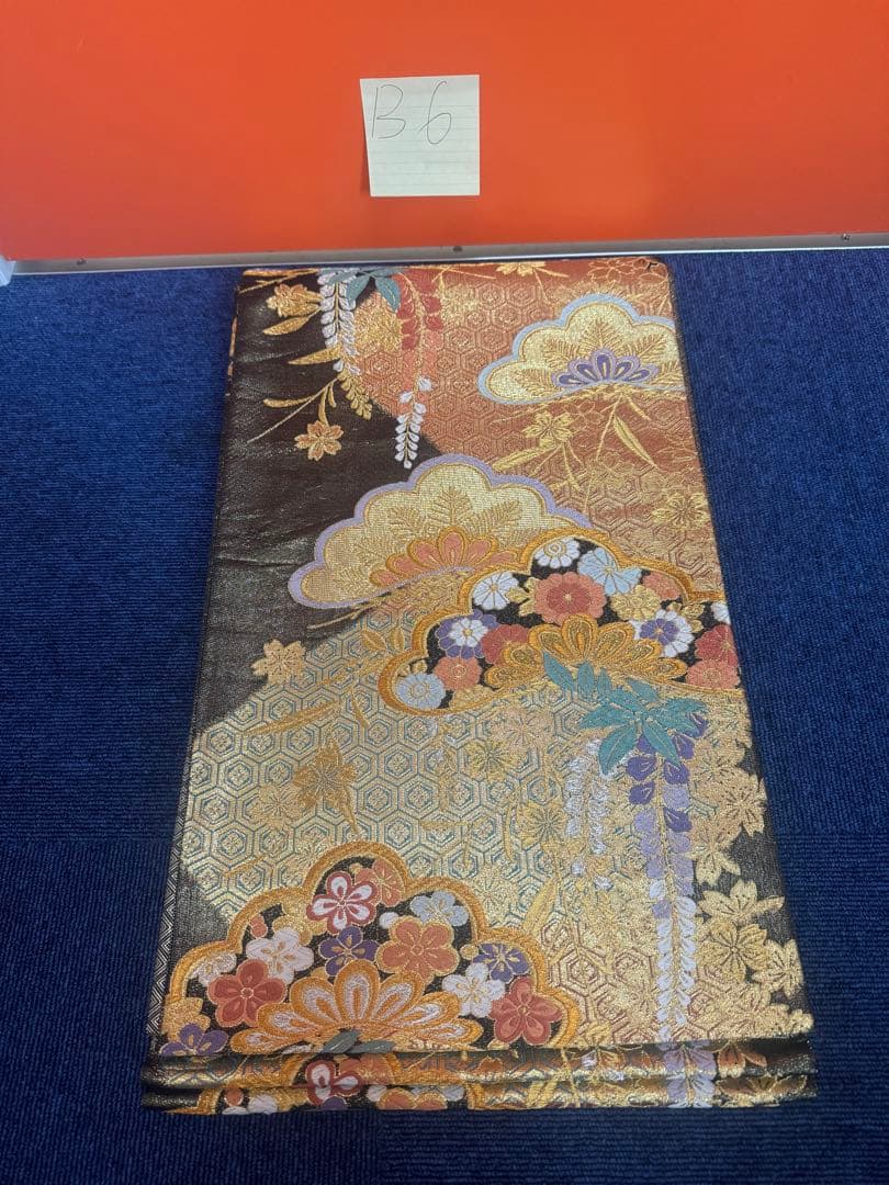 2661袋帯 古代彫金紋 西陣織 金糸　高級上質上品　約440cm 未使用