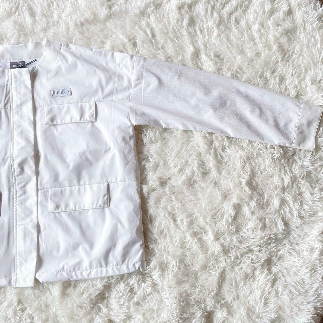 新品PUMA プーマ TEXBRID ゴルフジャケット L 白 ノーカラー