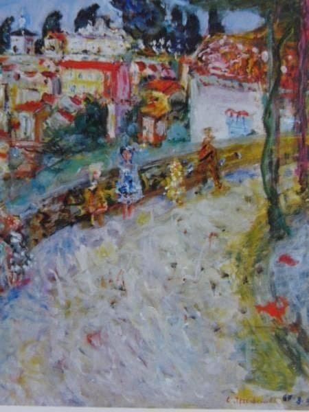 テレスコビッチ、地中海、希少画集画、版上サイン入 新品額付