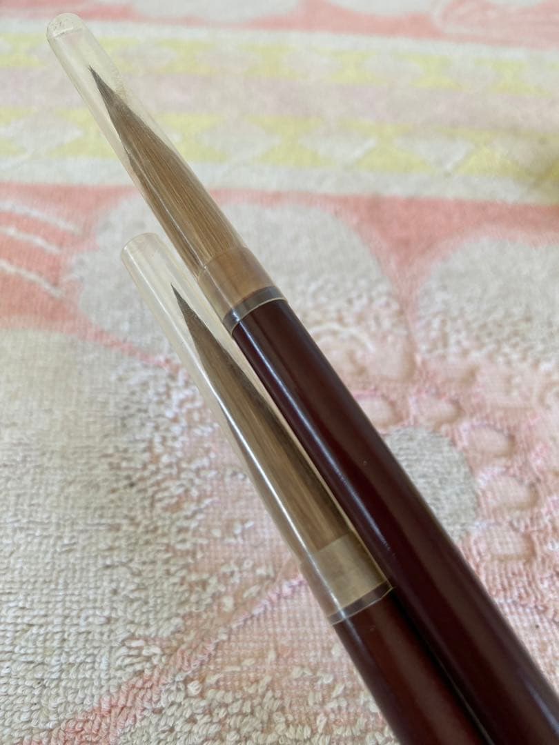 鶴亀　和光作　伝統工芸品　熊野筆　書道筆　2本　未使用　墨　硯　27