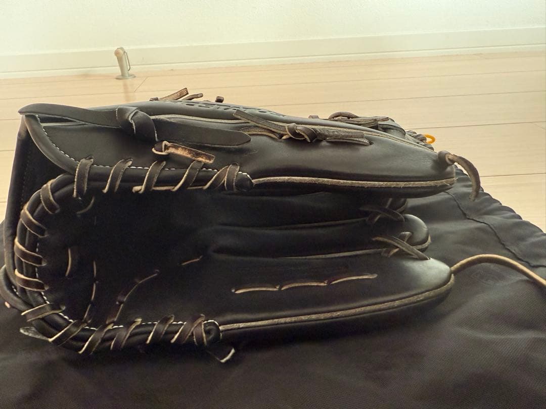 ZETTプロステイタス軟式野球外野グローブ 黒