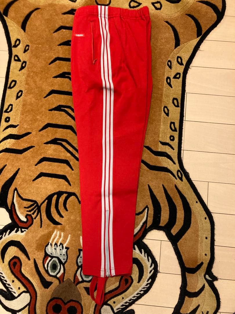 当時物未使用品デサントadidasジャージセットアップ赤✖️ベージュMサイズ