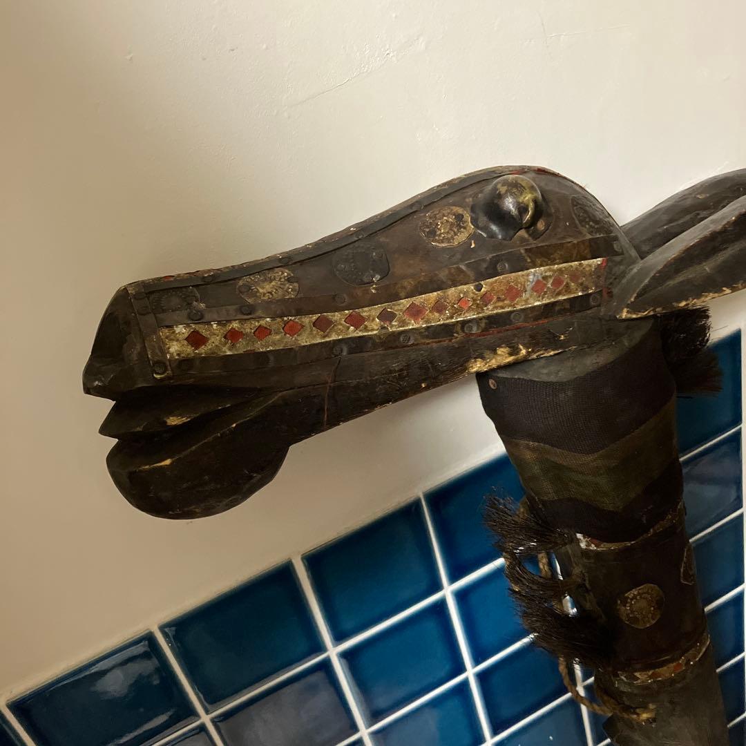 マリ共和国　木製馬のオブジェ