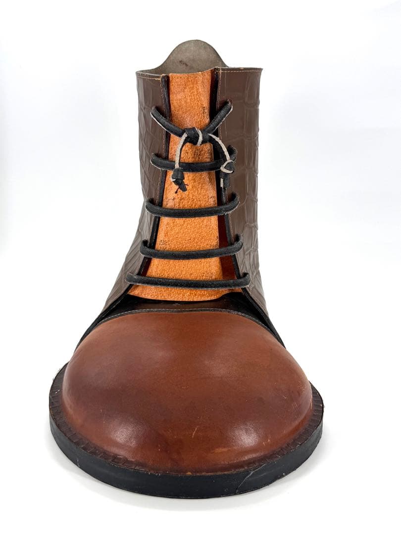 クロコ革調　巨大ブーツ　サンタクロースブーツ　置物