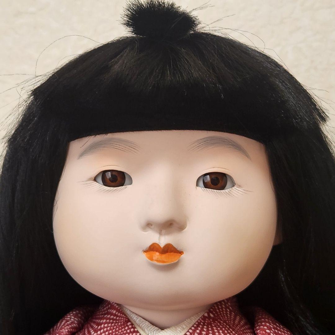 市松人形 男の子と女の子 2体セット 日本人形 正絹の衣装 本松 昭和レトロ