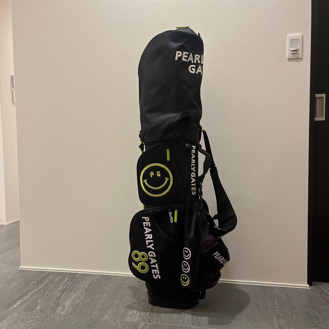 PEARLY GATES キャディバッグ スタンド付き ネイビー/グリーン