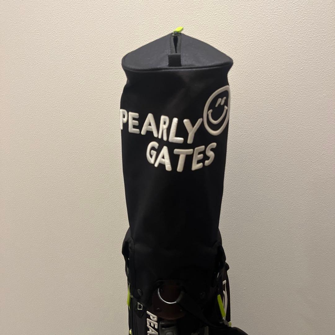 PEARLY GATES キャディバッグ スタンド付き ネイビー/グリーン