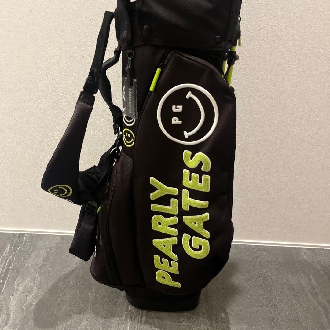 PEARLY GATES キャディバッグ スタンド付き ネイビー/グリーン