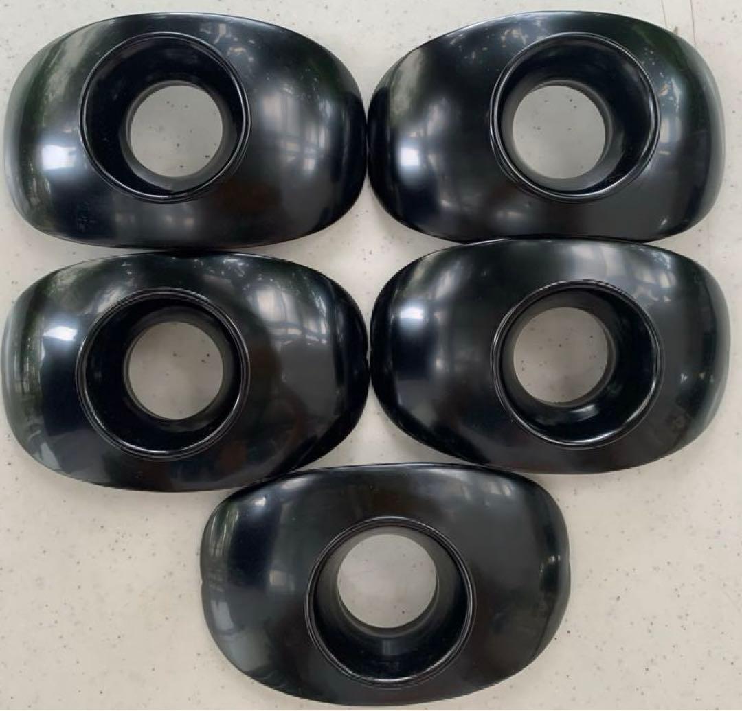 希少　伝統工芸品　輪島塗　高級　高台茶托 5客　黒　無地　珍品