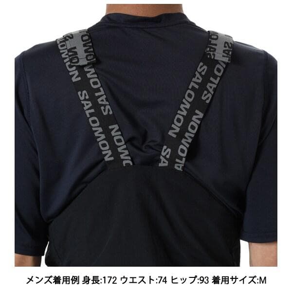 未使用 SALOMON メンズ アブソルート 3L ビブ スノーパンツ S 黒