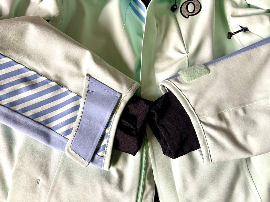 オンヨネ　スキーウェア　デモアウタージャケット　ライムxブルー