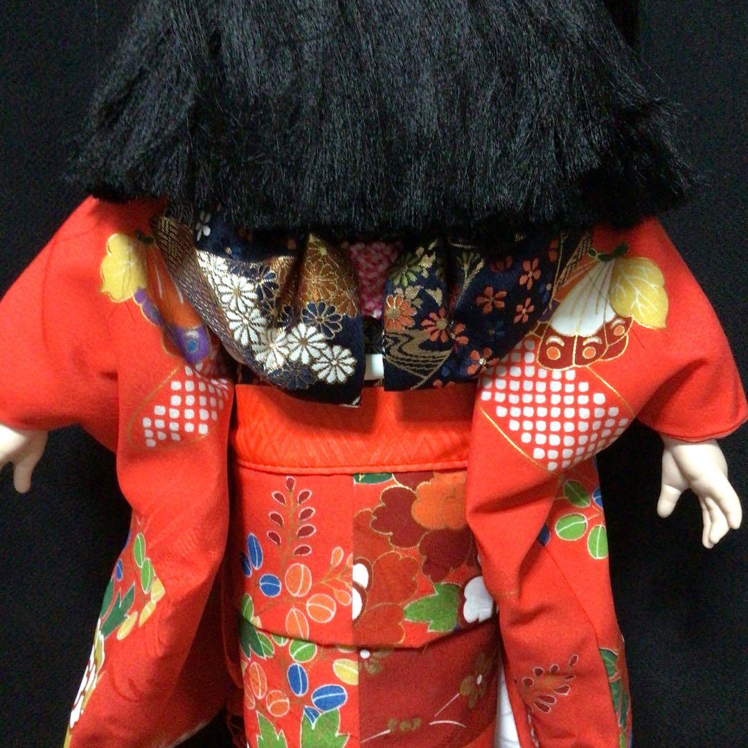 市松人形 赤色の着物　４体まとめ売り　極美品