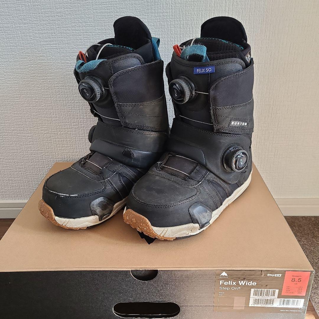 バートンステップオンブーツ レディース 25.5㎝ Felix WIDE 黒色