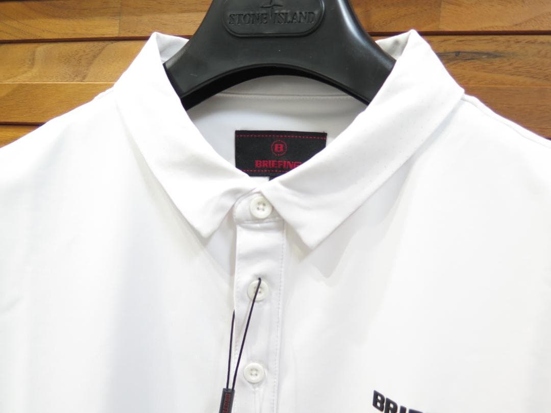 ⓁBRIEFING GOLF ブリーフィングゴルフパンチングメッシュシャツ白