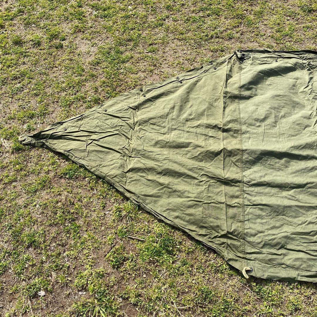 T*Ｏ様 USパップテント③　アメリカ軍　軍幕　 ハーフシェルター２枚　ポール・