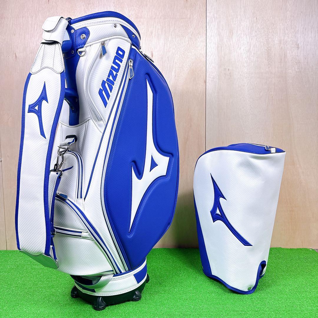 ★美品 MIZUNO キャディバッグ 9.5型 アスリートツアーレプリカ 美津濃