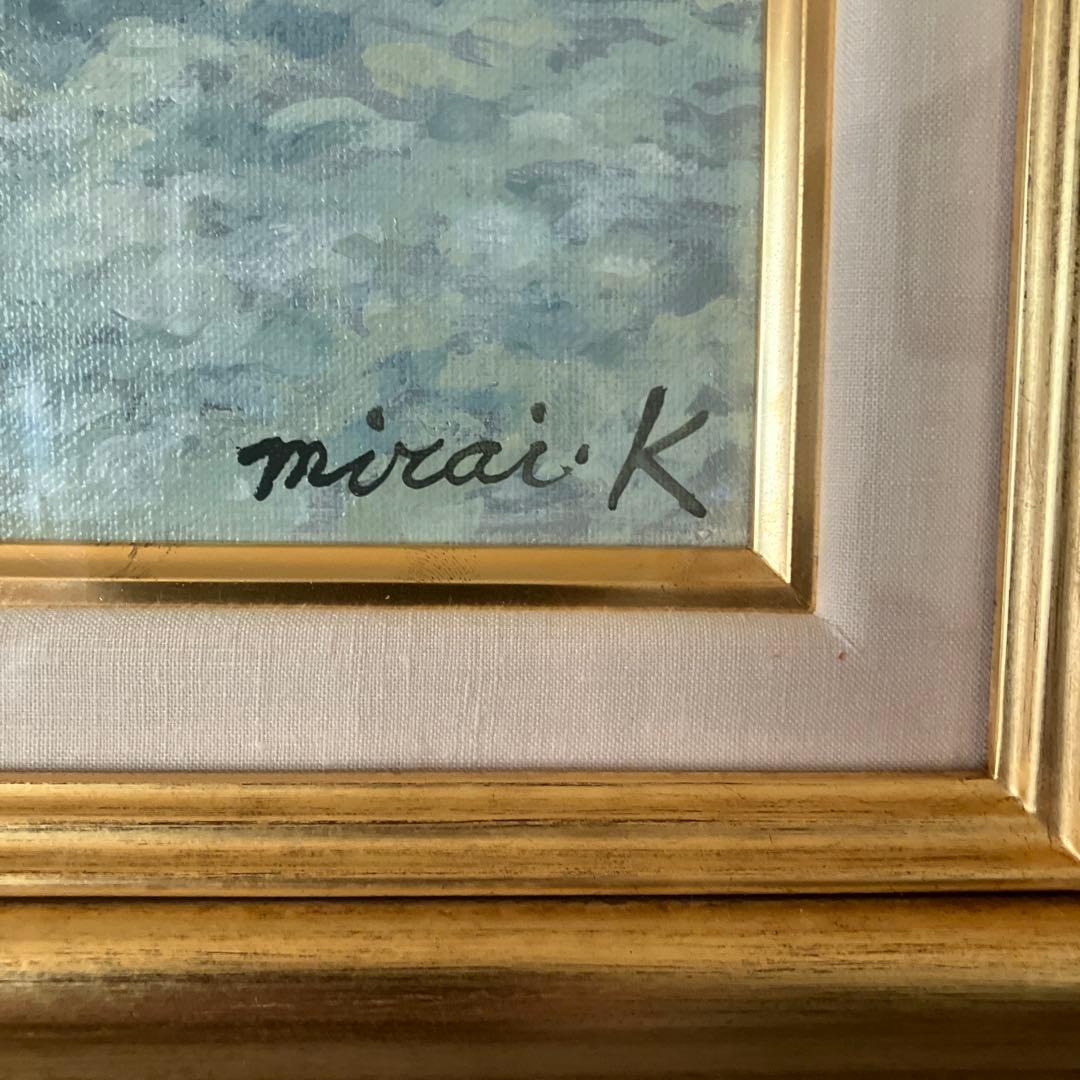 川島未雷　代表作　冬渓　奥入瀬　M60号　収納箱付き