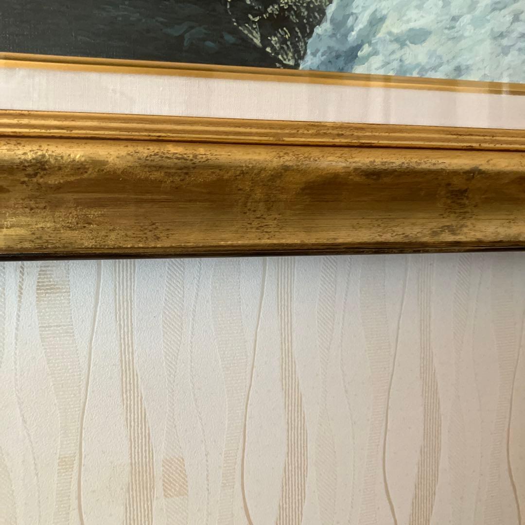 川島未雷　代表作　冬渓　奥入瀬　M60号　収納箱付き