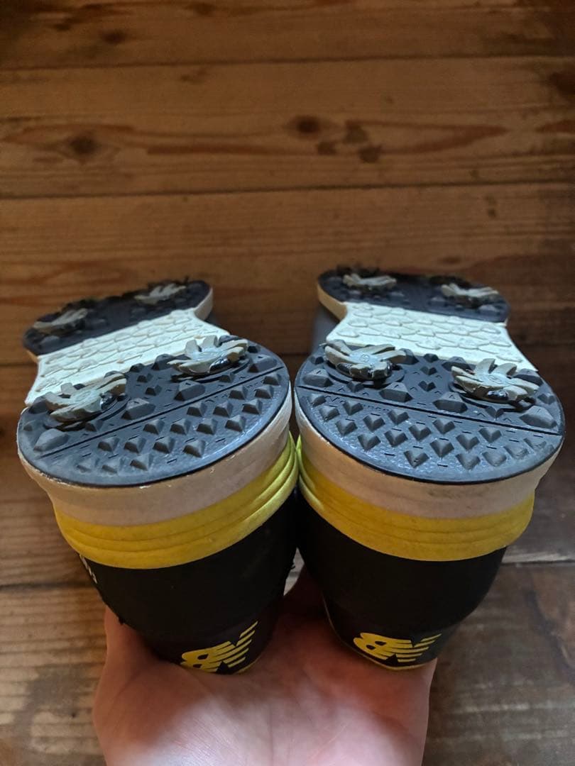 New Balance 574 ゴルフシューズ グレー/イエロー