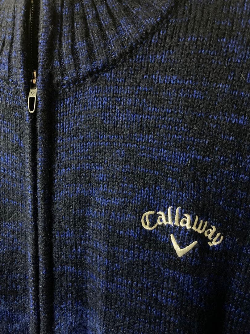 Callaway ジップアップニットセーター ネイビー　Lサイズ