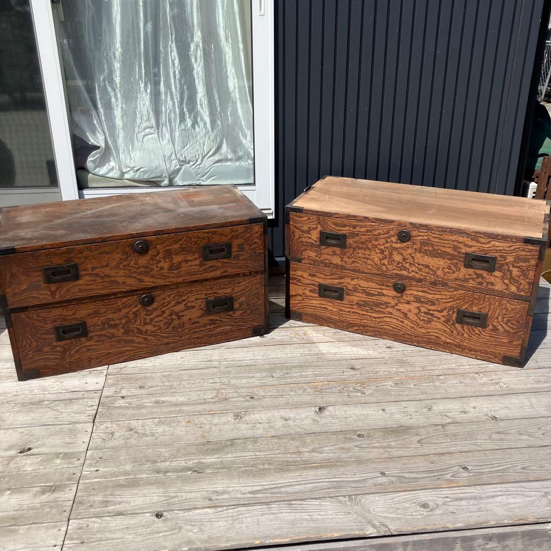 昭和レトロ 古家具 仙台箪笥 4段 引き出し箪笥 古家具 ビンテージ