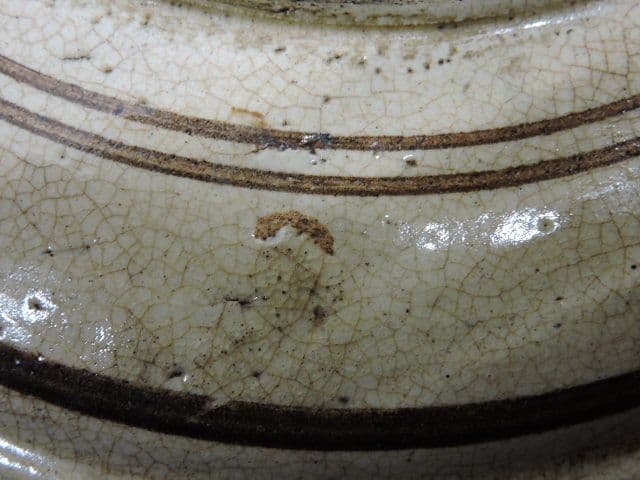 絵瀬戸皿　鶴と亀図　江戸時代　M１３３９