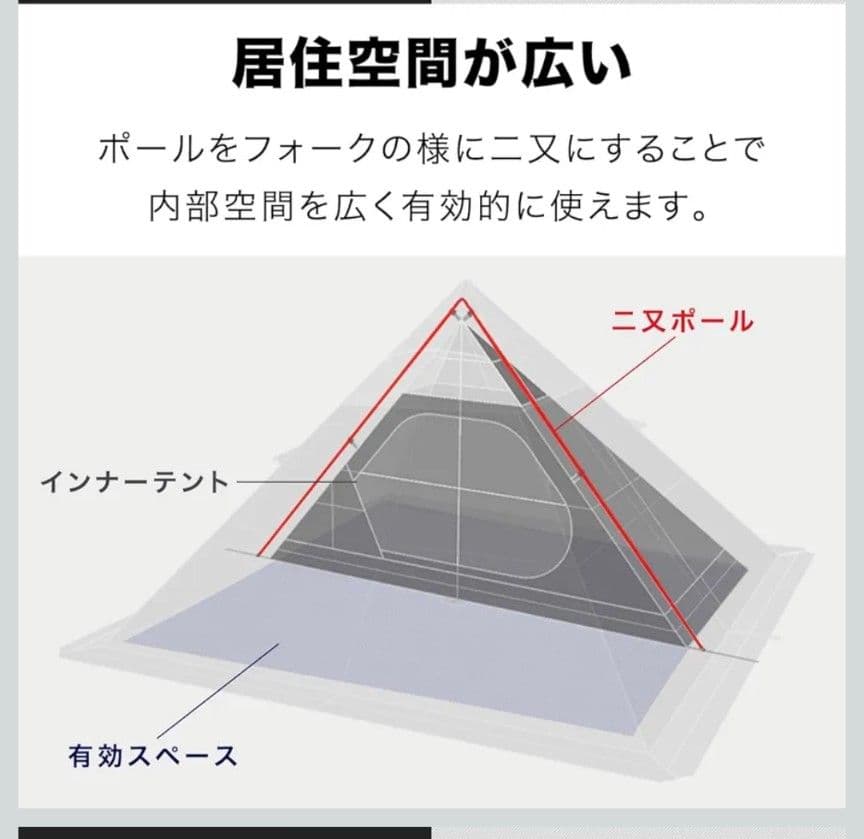 【最終値下げ】FIELDOOR フォークテント280プラスTC