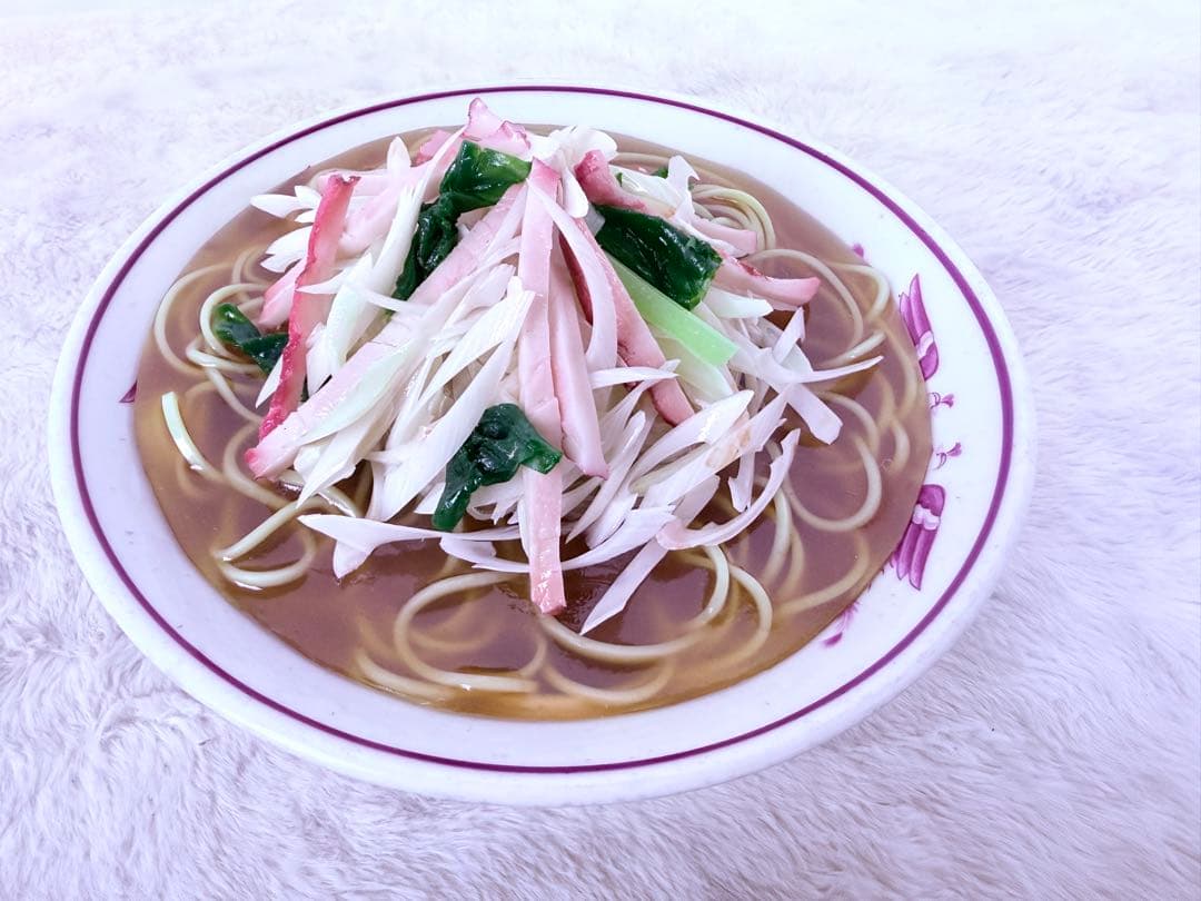 貴重品♪ 昭和レトロ食品サンプル ネギラーメン 直径21.5cm