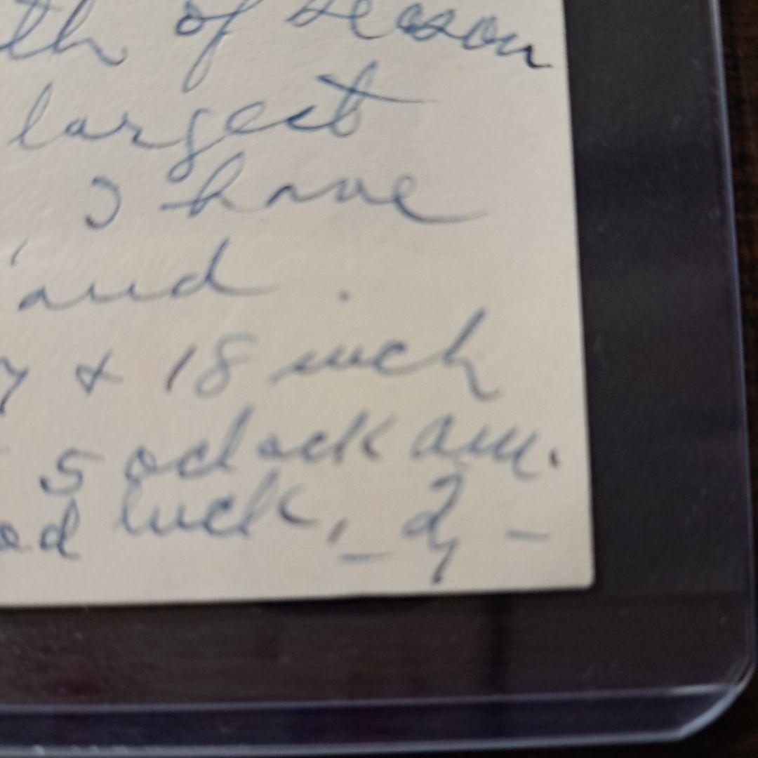 Ty Cobb タイ・カップ　直筆レター　JSA鑑定