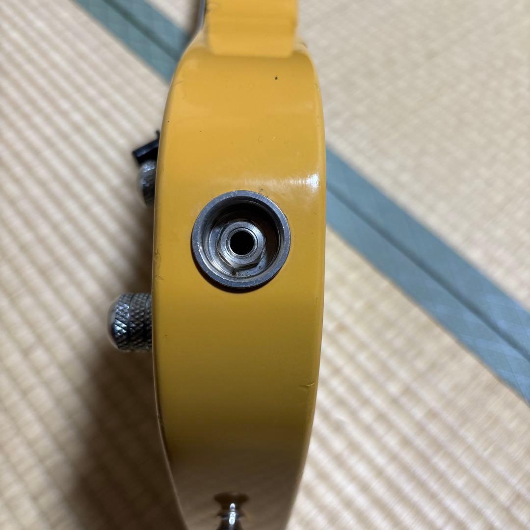 ミニテレキャスター エレキギター イエロー メーカー不明 21フレット