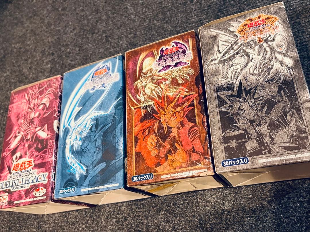遊戯王デュエルモンスターズ　初期OCG空箱　4個まとめ売り