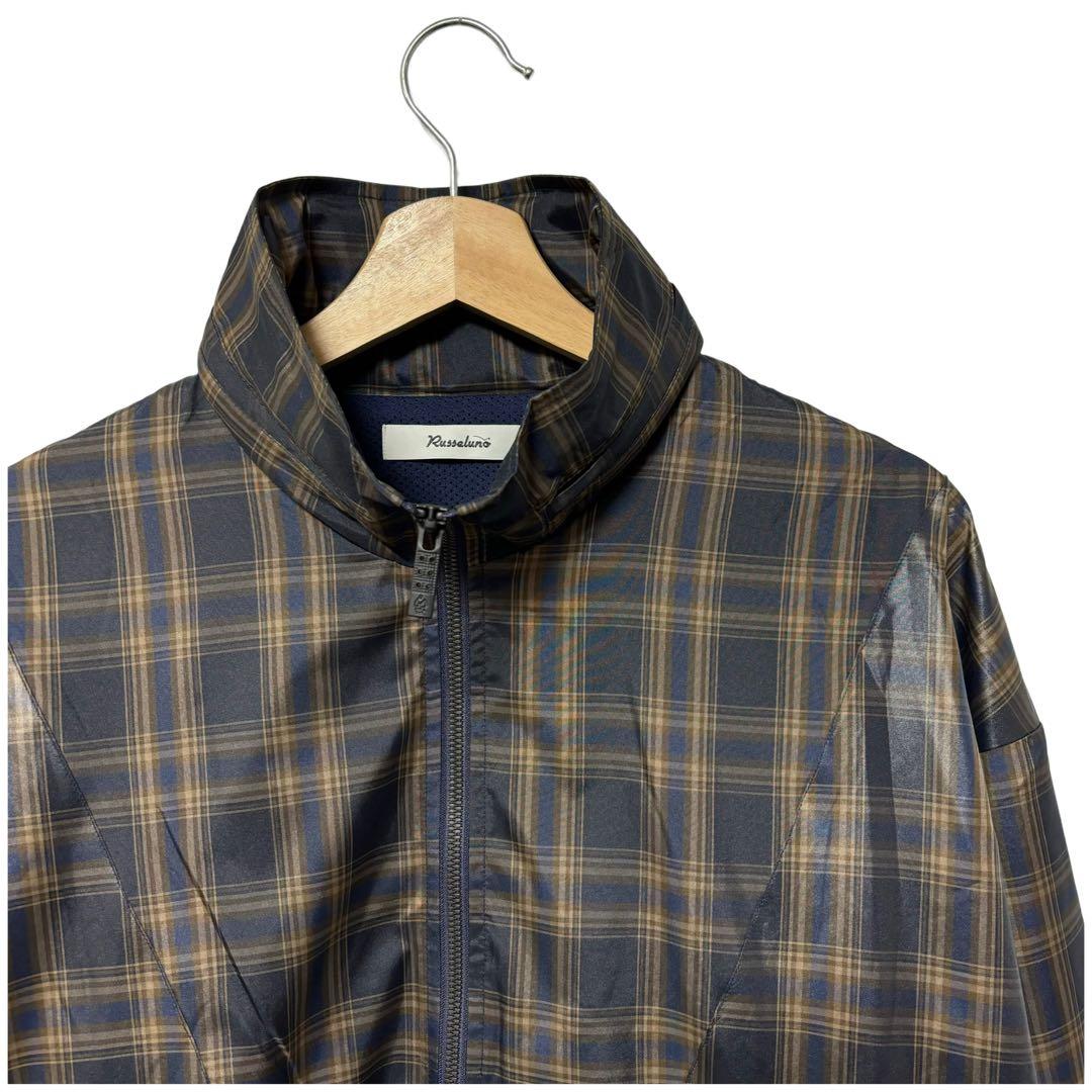 ラッセルノ ゴルフ 族虎 チェック ジップアップ ブルゾン ネイビー XL 6
