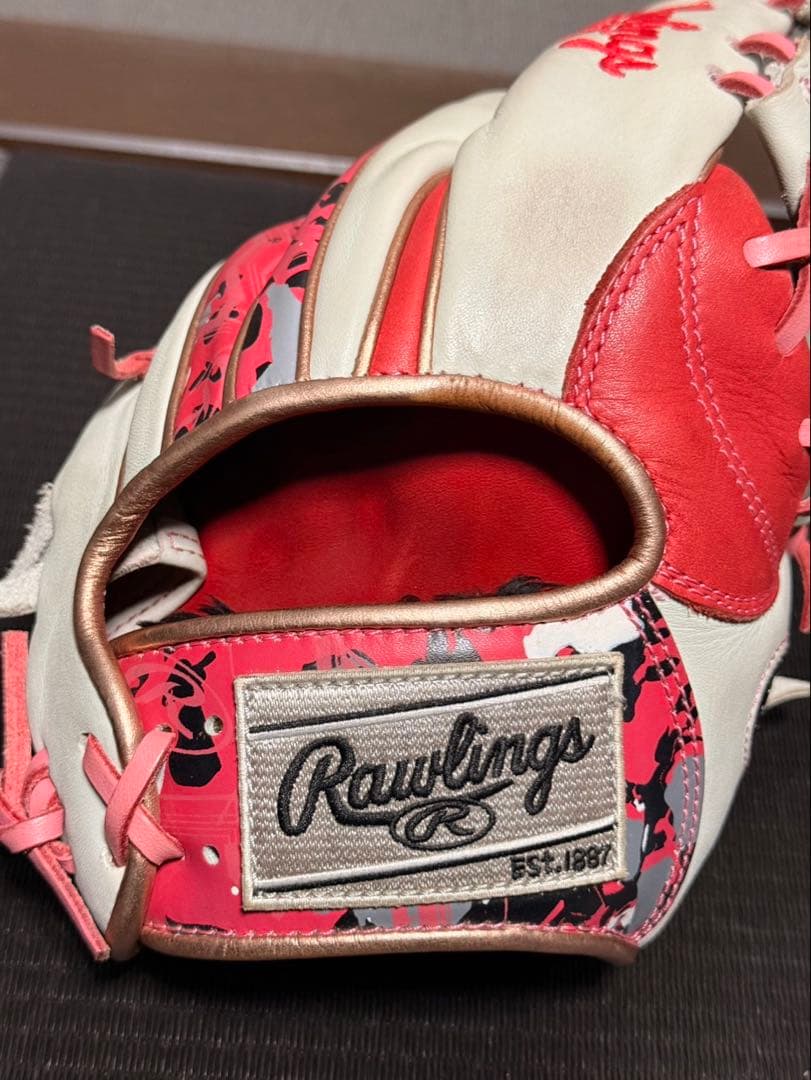 Rawlings 軟式グローブ 赤/白