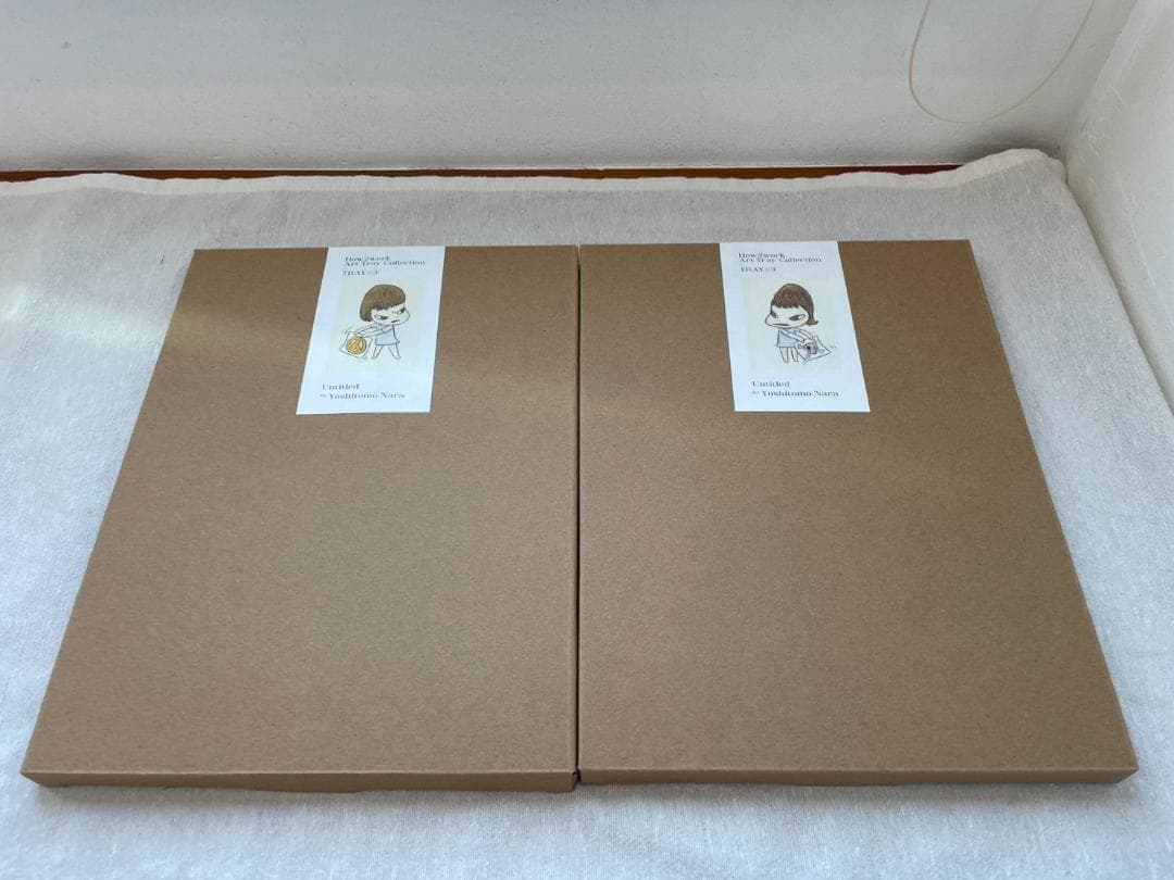 2枚セット 奈良美智　アートトレイ　Untitled 箱付き 皿 プレート