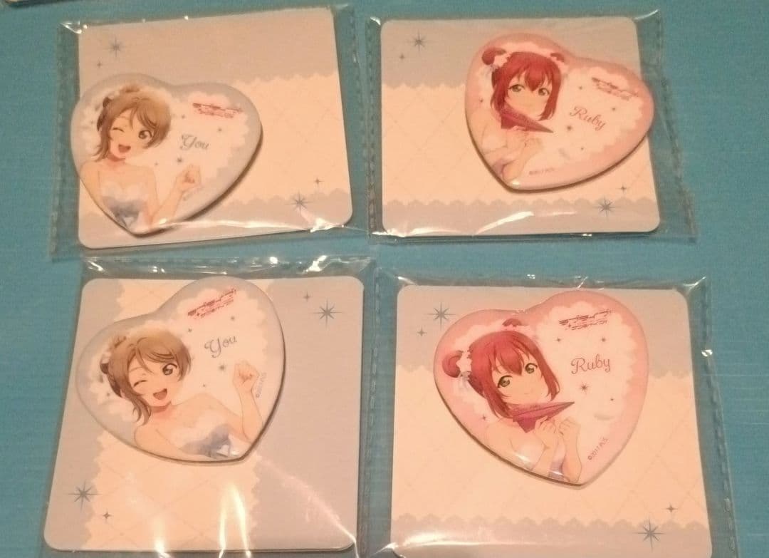 18個 全9種 ハート型缶バッジ ラブライブ サンシャイン モーリーファンタジー