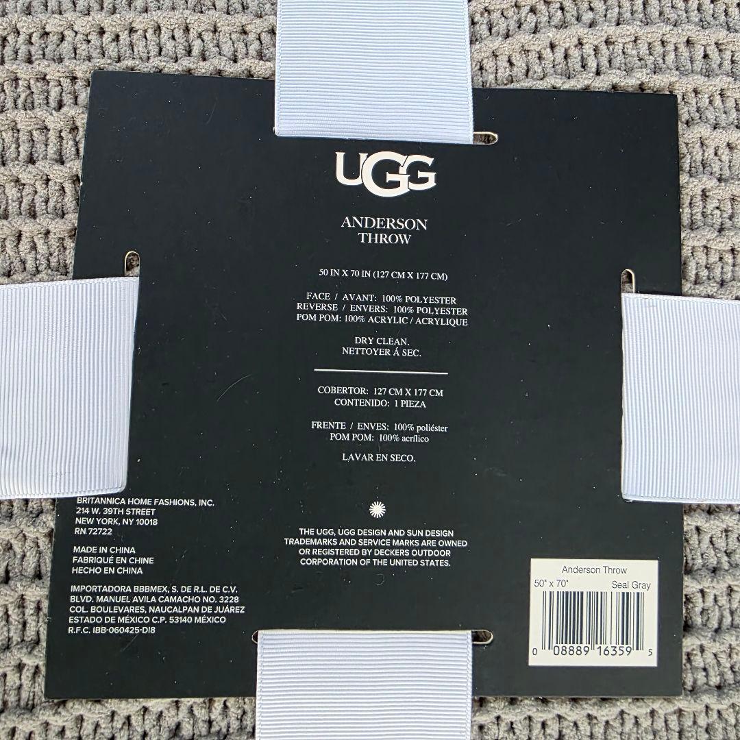 UGG　ブランケット　リバーシブル　グレー