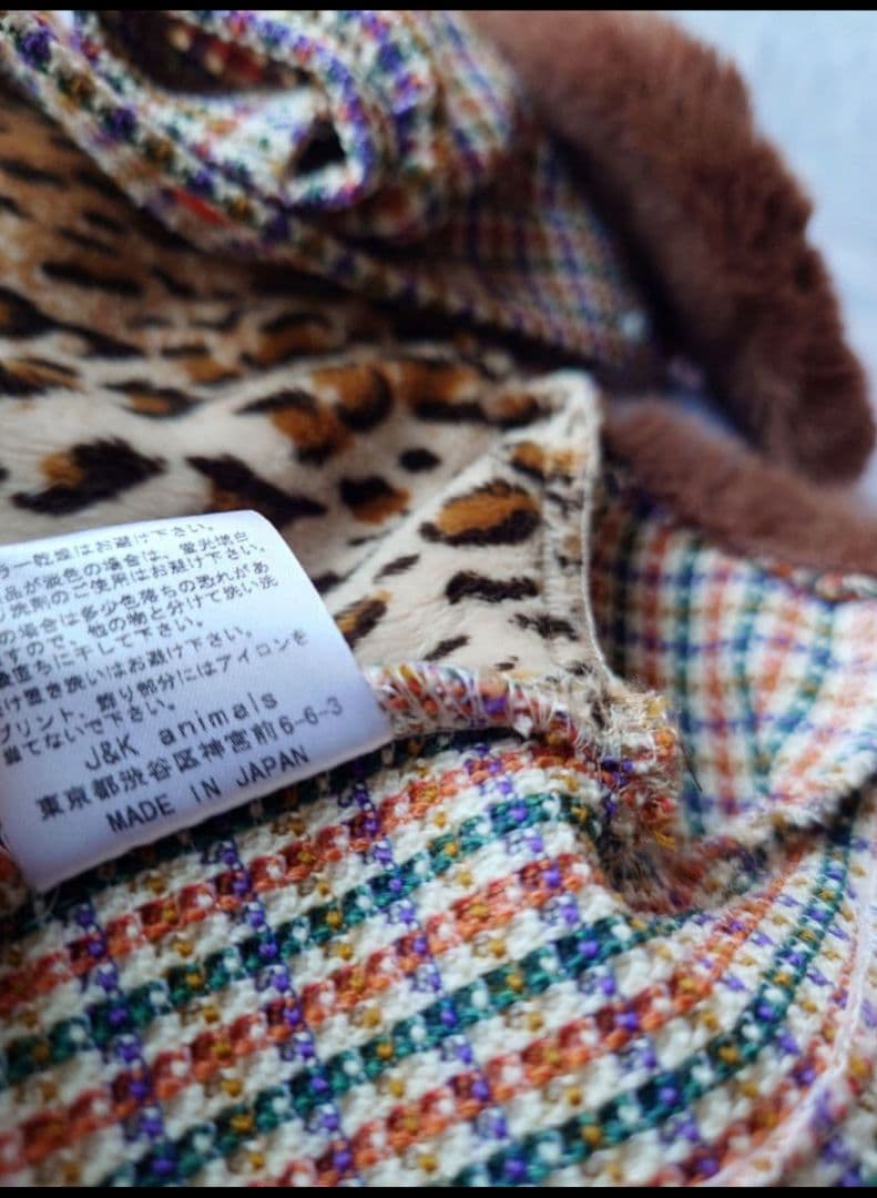 J＆Kanimals ホワイトシュガーちゃん　ツィードジャケット　３ＳーＬ