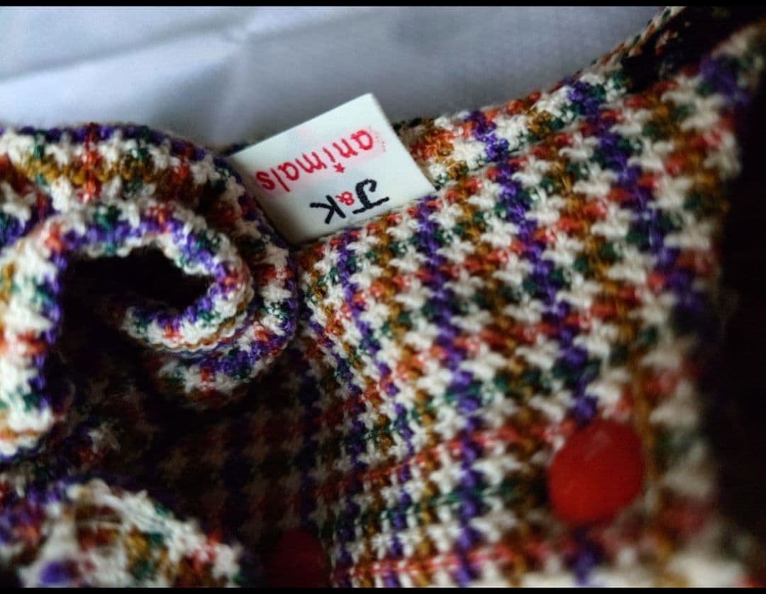 J＆Kanimals ホワイトシュガーちゃん　ツィードジャケット　３ＳーＬ