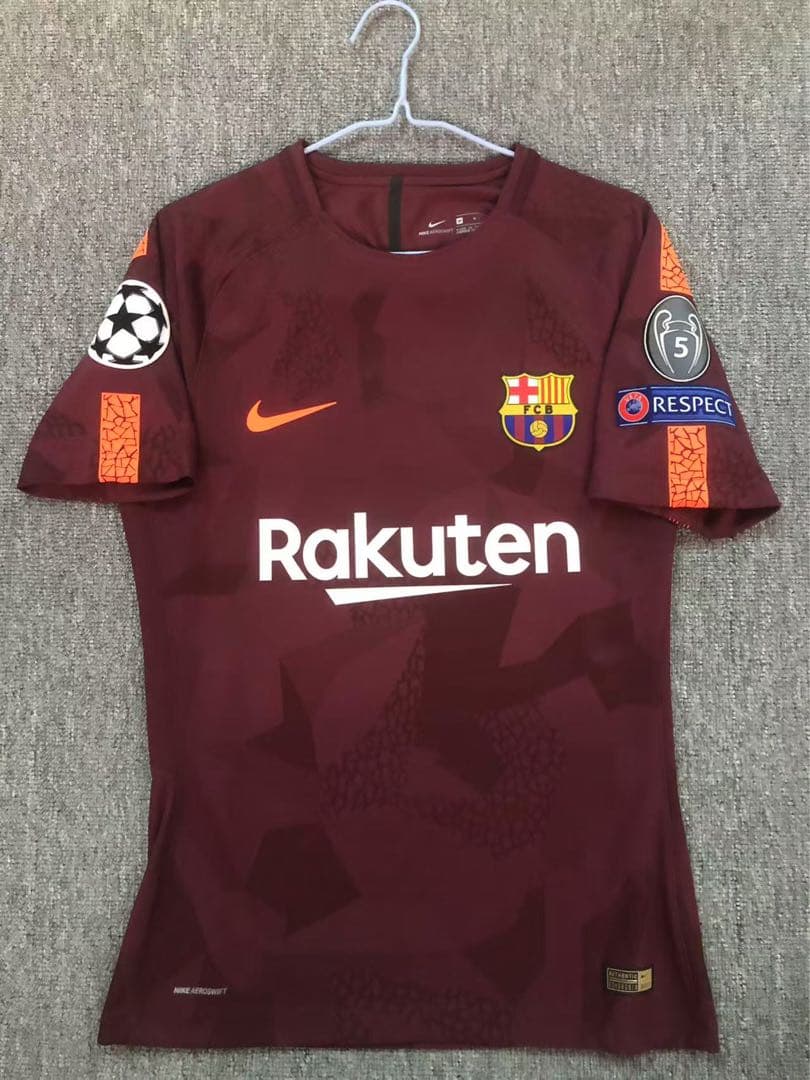 【選手支給品】17/18 UCLバルセロナ2nd Awayパウリーニョ選手#15