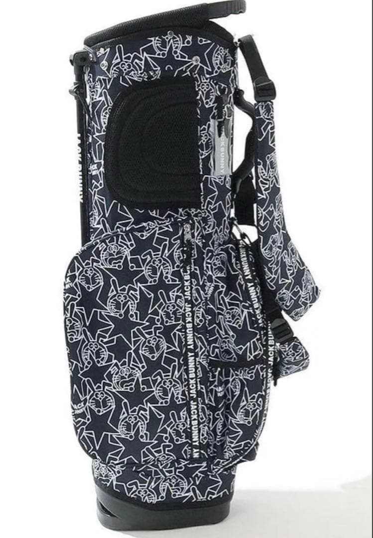 新品 ジャックバニー by パーリーゲイツ 限定 総柄 キャディバッグ ネイビー