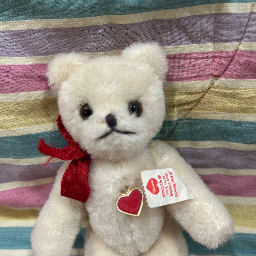 最終お値下げ　レア！タグ付き　可愛い顔のヴィンテージ　ベルグ　ホワイトベア