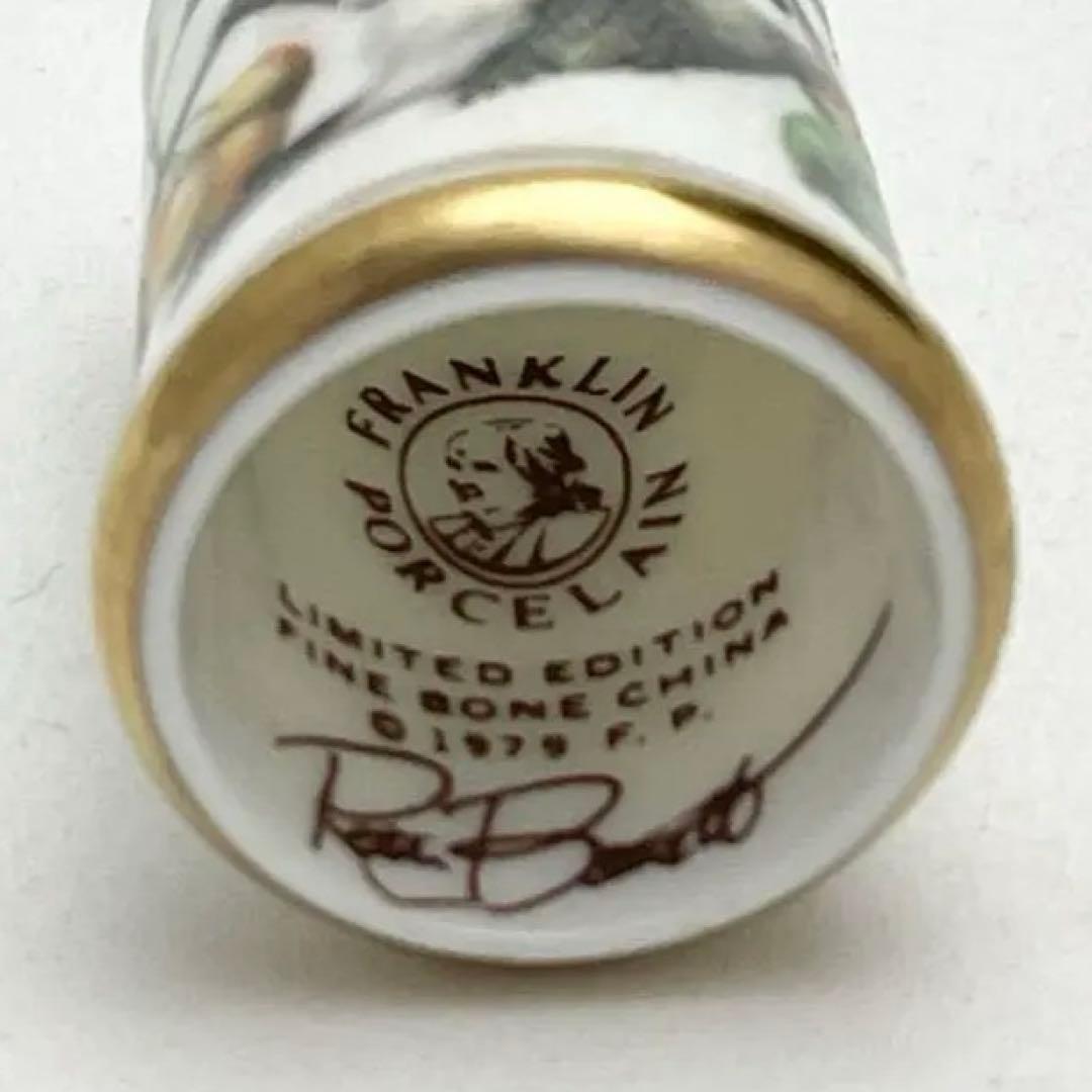 【美品】指ぬき シンブル 24個 庭園の鳥 フランクリン・ミント ガーデンバード